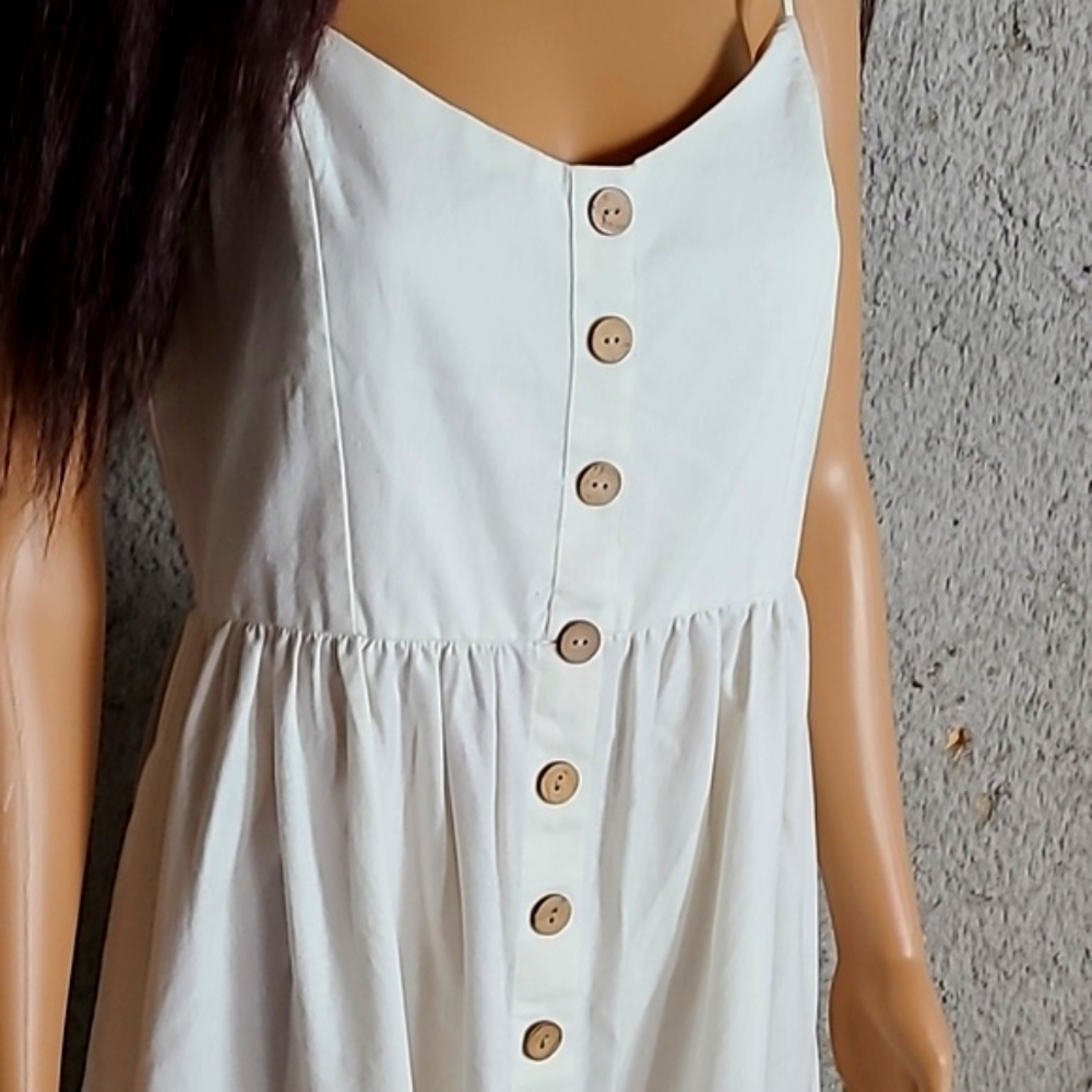 Summer Cotton Midi Dress, Fits S/M - Picture 9 of 15